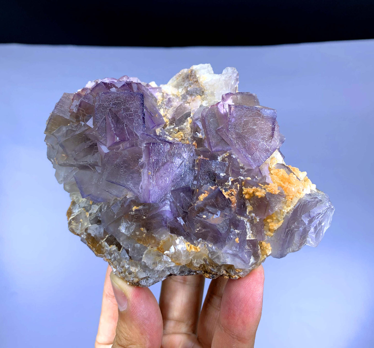 Purple Blue Phantom Fluorite Specimen from Pakistan - 620 gram