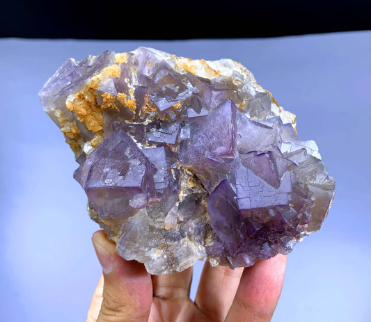 Purple Blue Phantom Fluorite Specimen from Pakistan - 620 gram