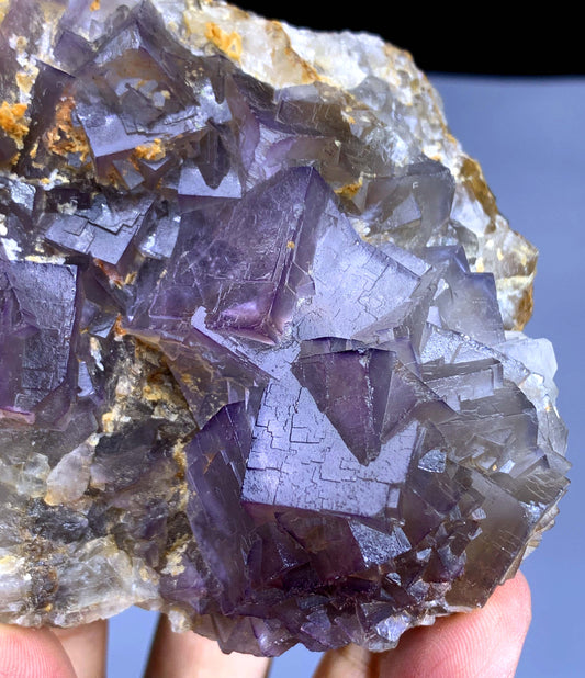Purple Blue Phantom Fluorite Specimen from Pakistan - 620 gram