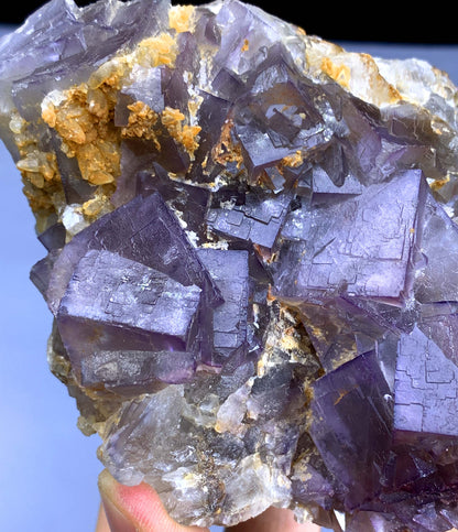 Purple Blue Phantom Fluorite Specimen from Pakistan - 620 gram