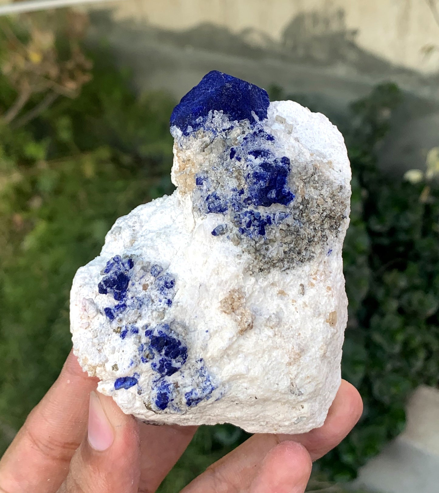 Ink Blue Lapis LAzurite WIth Golden Pyrite From Afghanistan 432 Gram