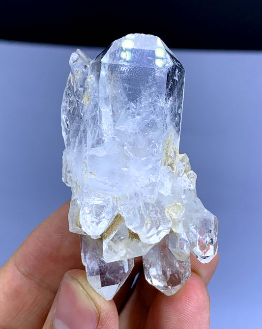 Double Terminated Feden Quartz Cluster from Pakistan - 44 gram