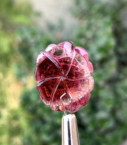 Polished Pink Tourmaline Carving From Afghanistan - 65 Carats