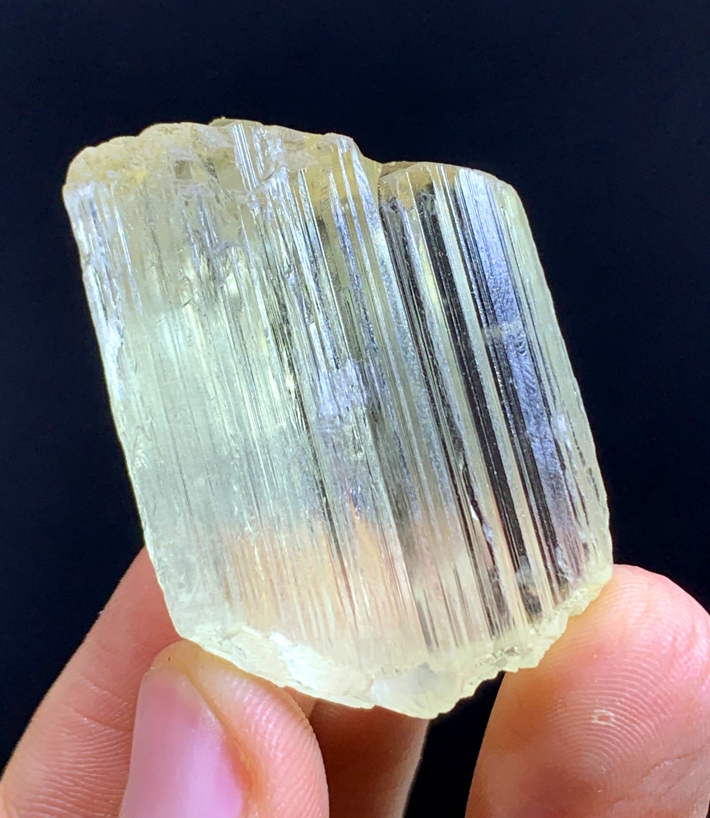 Natural Terminated Yellow Kunzite Crystal From Afghanistan - 29 Gram