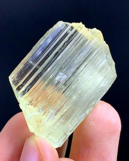 Natural Terminated Yellow Kunzite Crystal From Afghanistan - 29 Gram