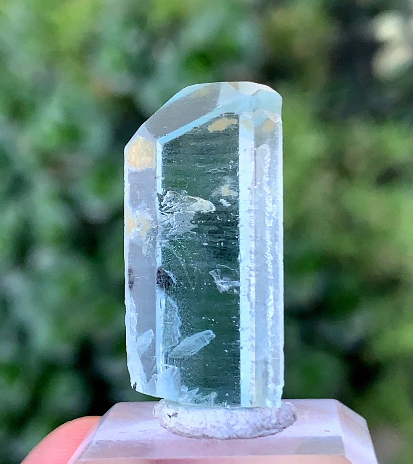 Diamond Cut Blue Aquamarine Crystal From Afghanistan 35.25 Carats