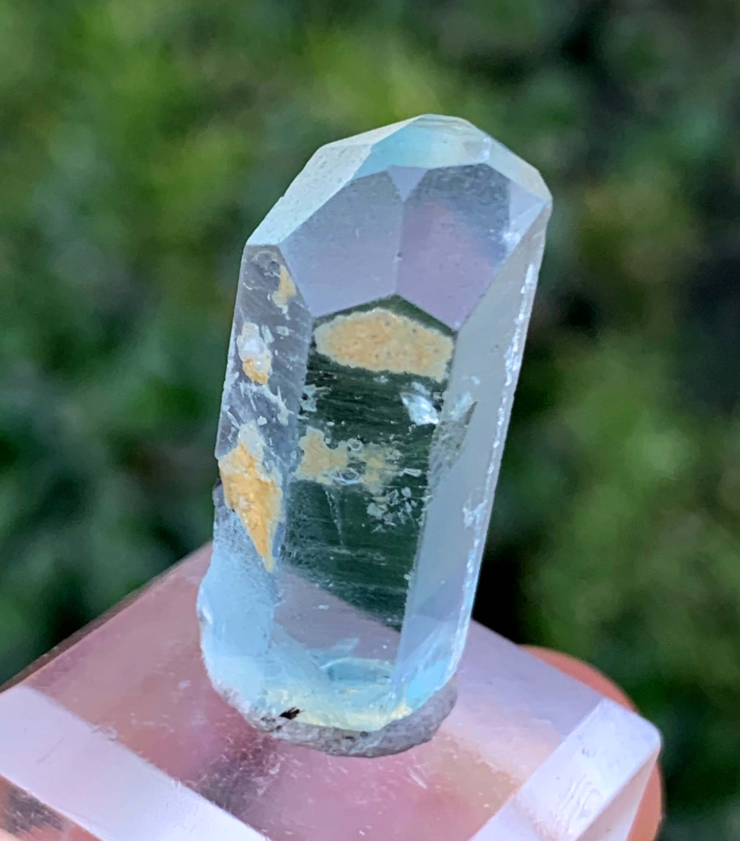 Diamond Cut Blue Aquamarine Crystal From Afghanistan 35.25 Carats