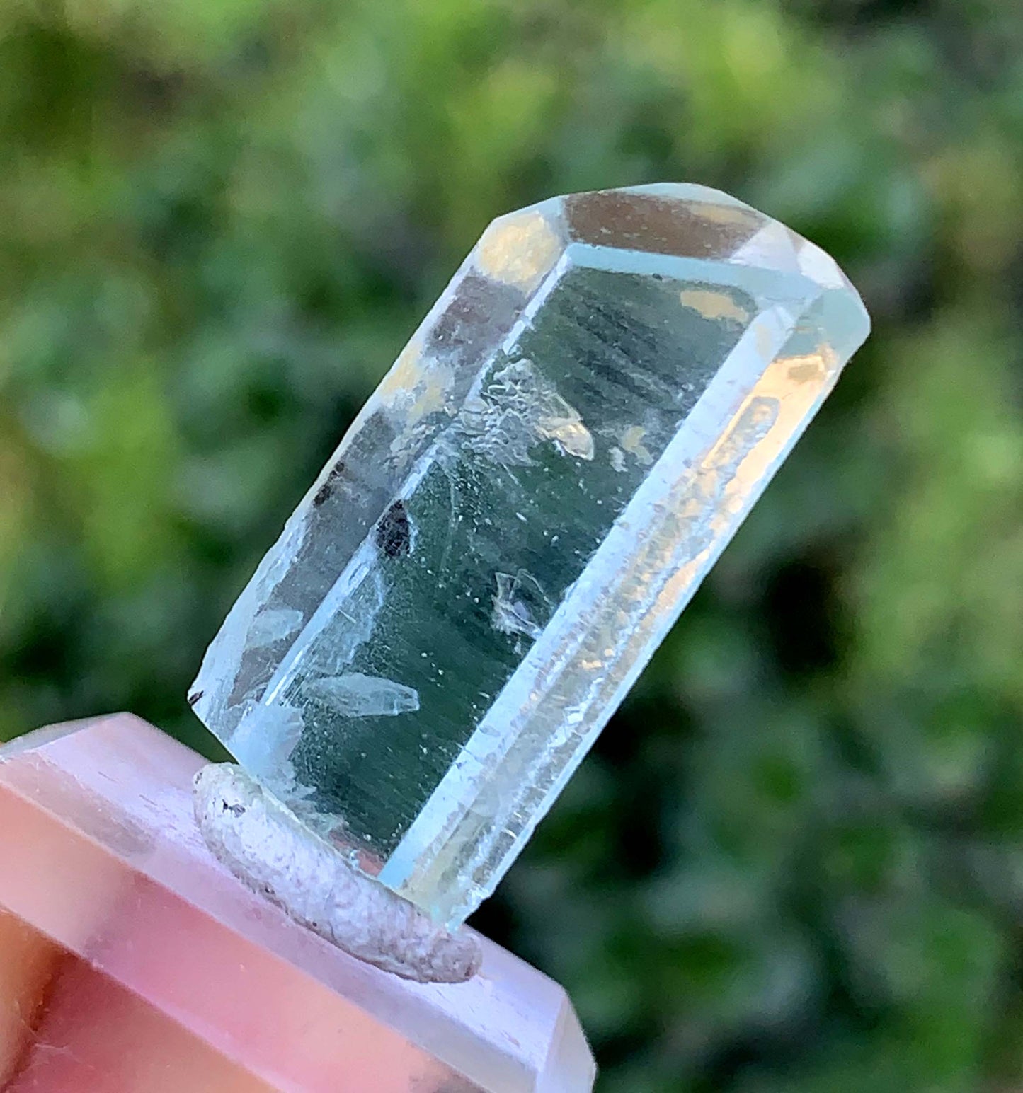 Diamond Cut Blue Aquamarine Crystal From Afghanistan 35.25 Carats