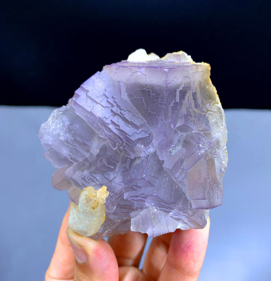 Purple Phantom Fluorite with Calcite - 270 gram