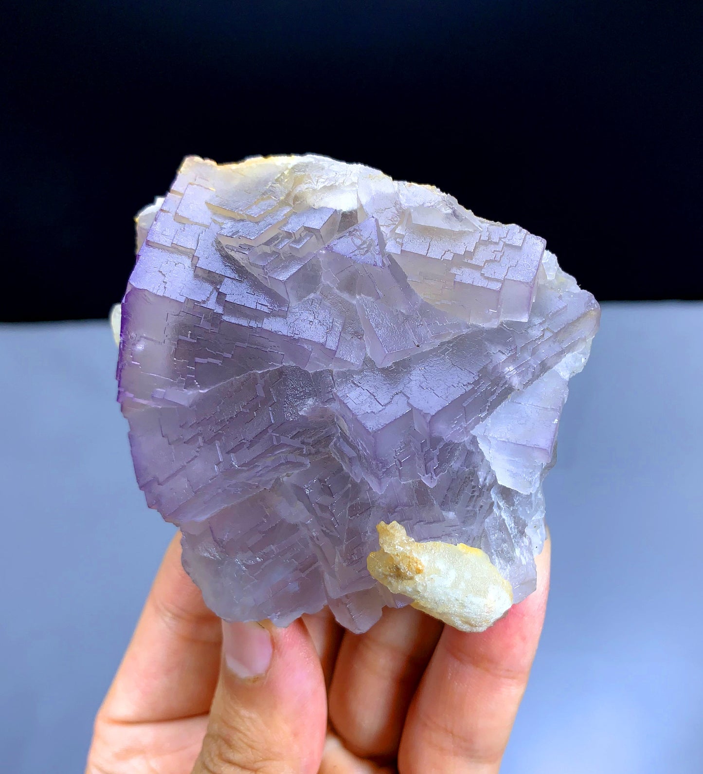 Purple Phantom Fluorite with Calcite - 270 gram