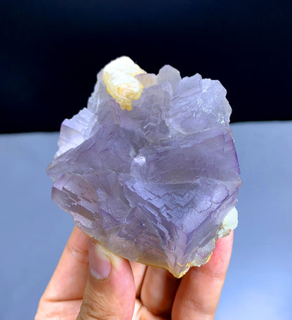 Purple Phantom Fluorite with Calcite - 270 gram