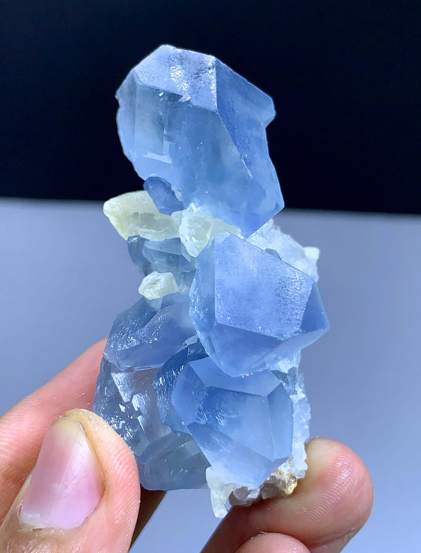 Blue Celestine Cluster From Afghanistan 77 Gram