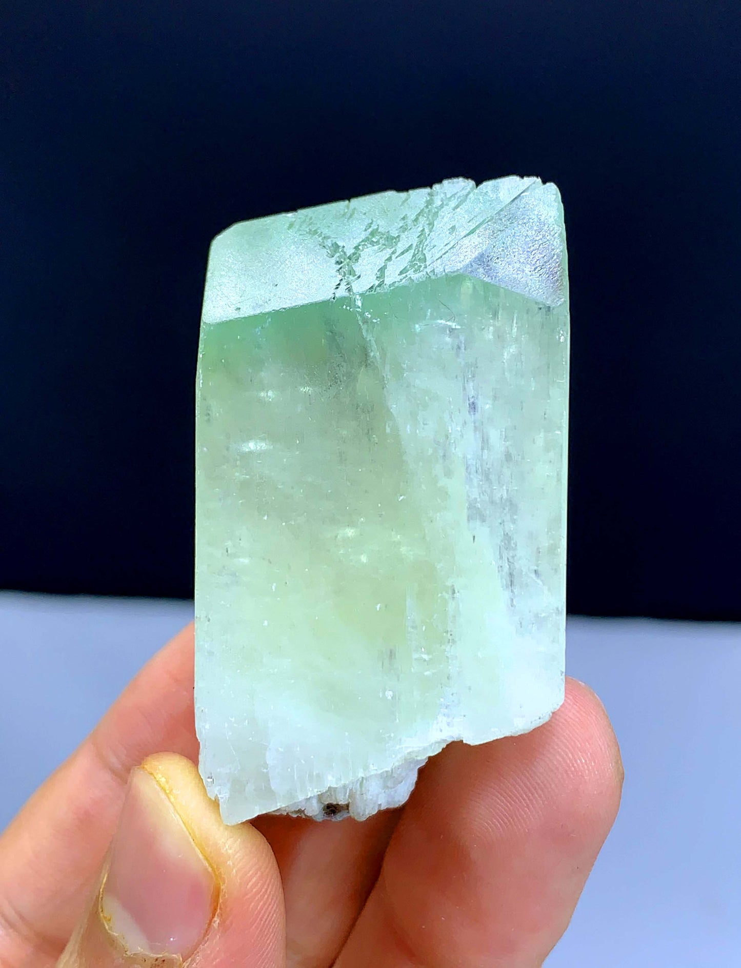 Green Hiddenite Kunzite Crystal from Afghanistan - 58 gram