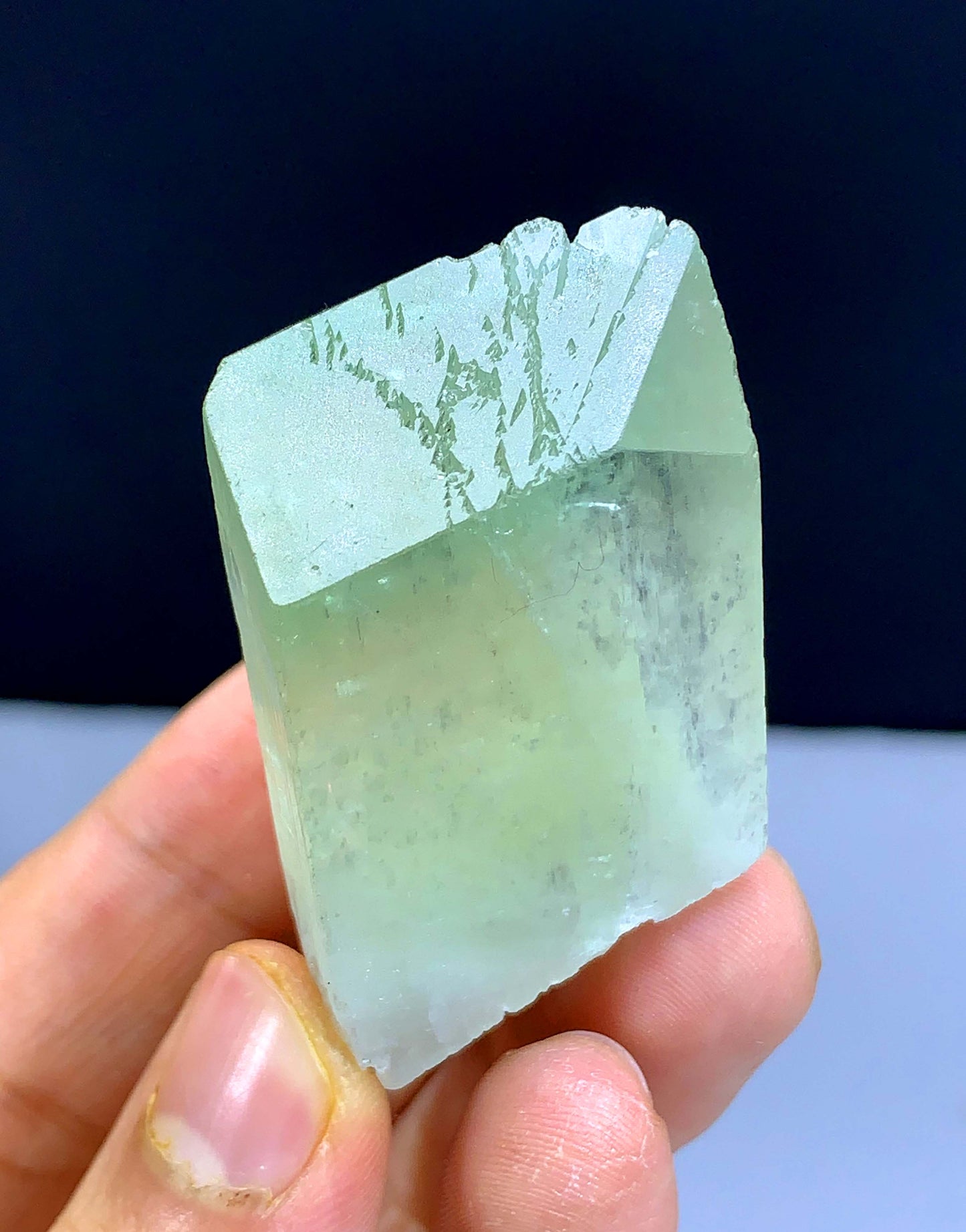 Green Hiddenite Kunzite Crystal from Afghanistan - 58 gram