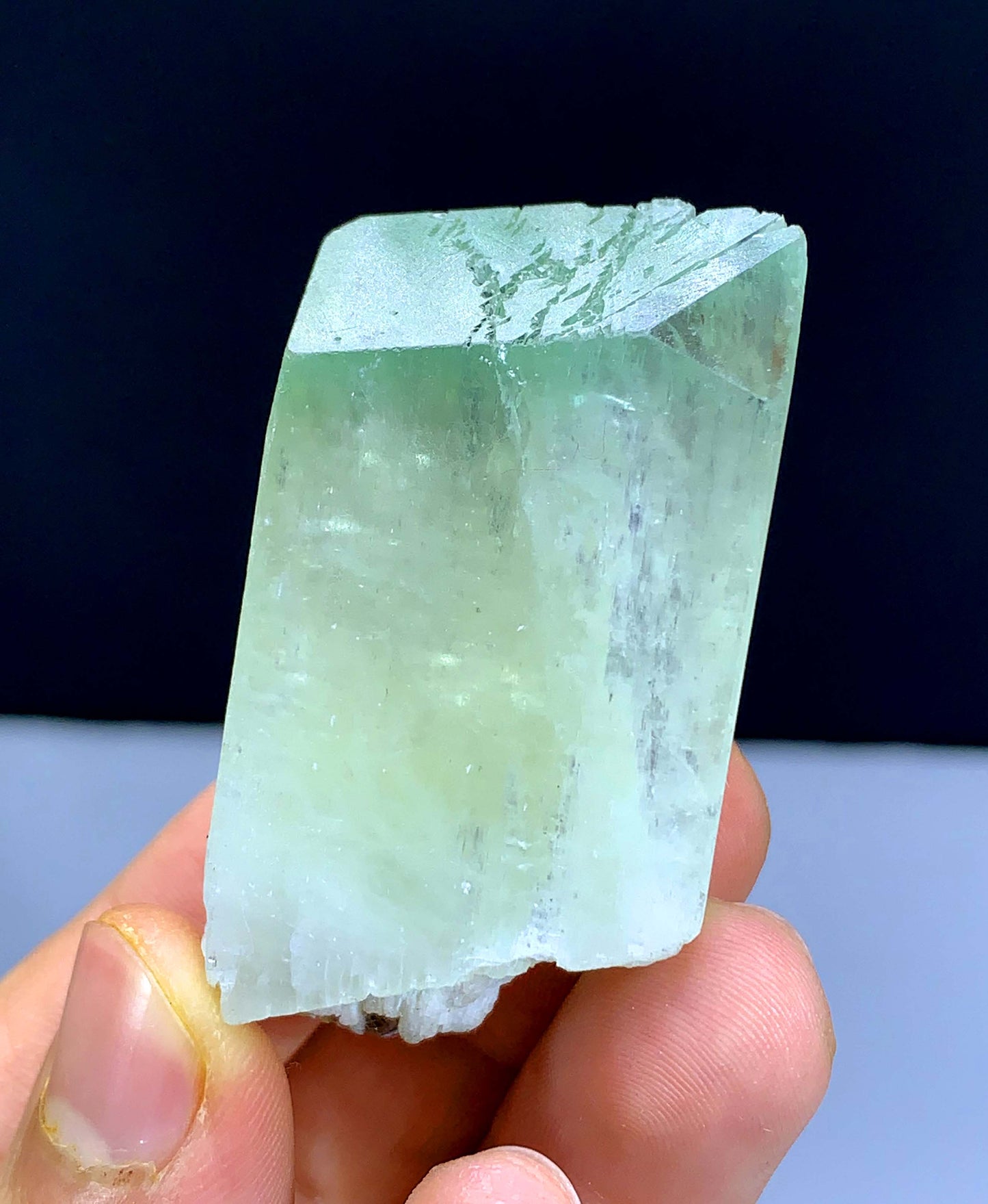 Green Hiddenite Kunzite Crystal from Afghanistan - 58 gram