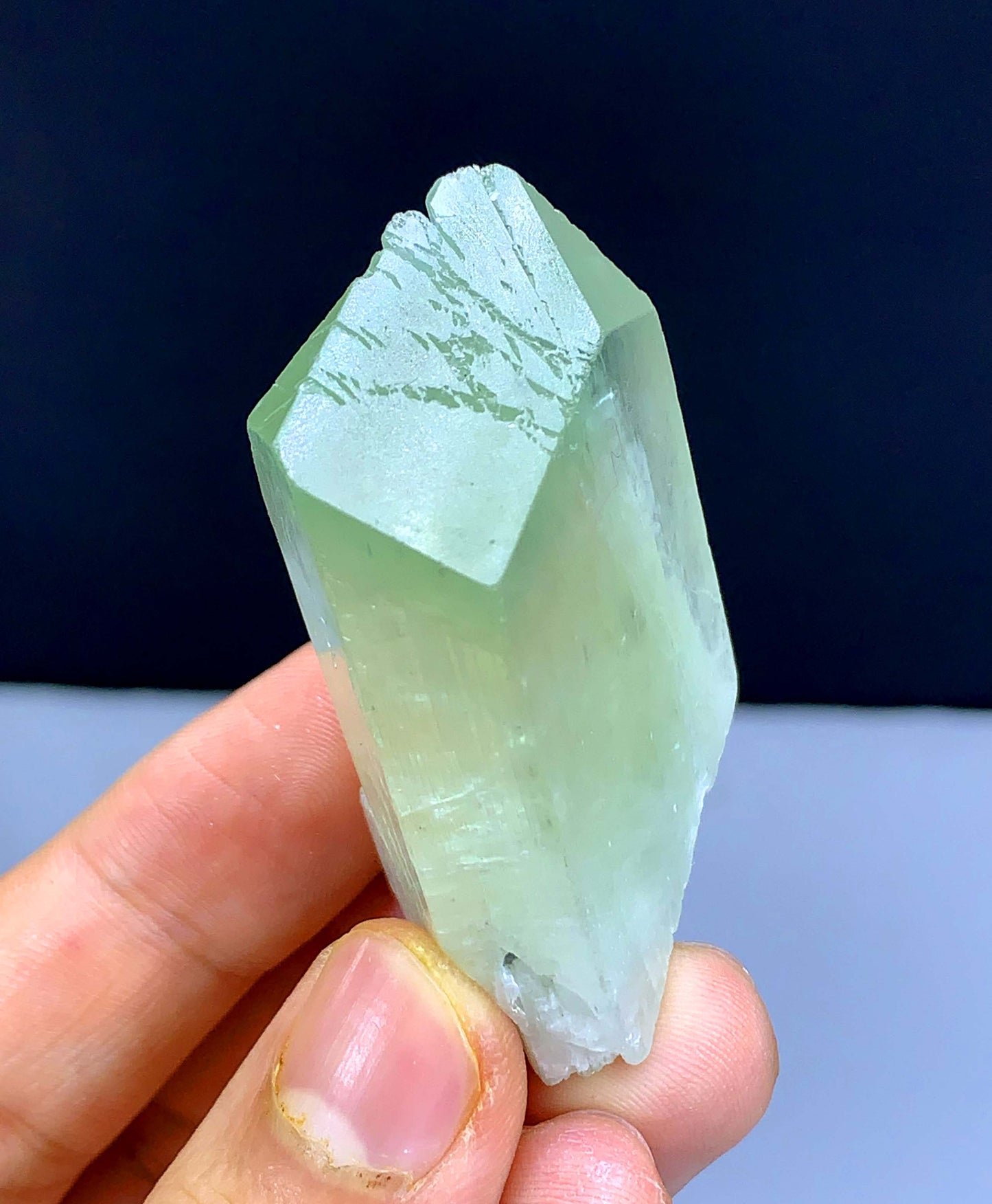Green Hiddenite Kunzite Crystal from Afghanistan - 58 gram