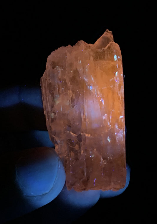 27 grams Flourescent Pink Kunzite Crystal from Afghanistan