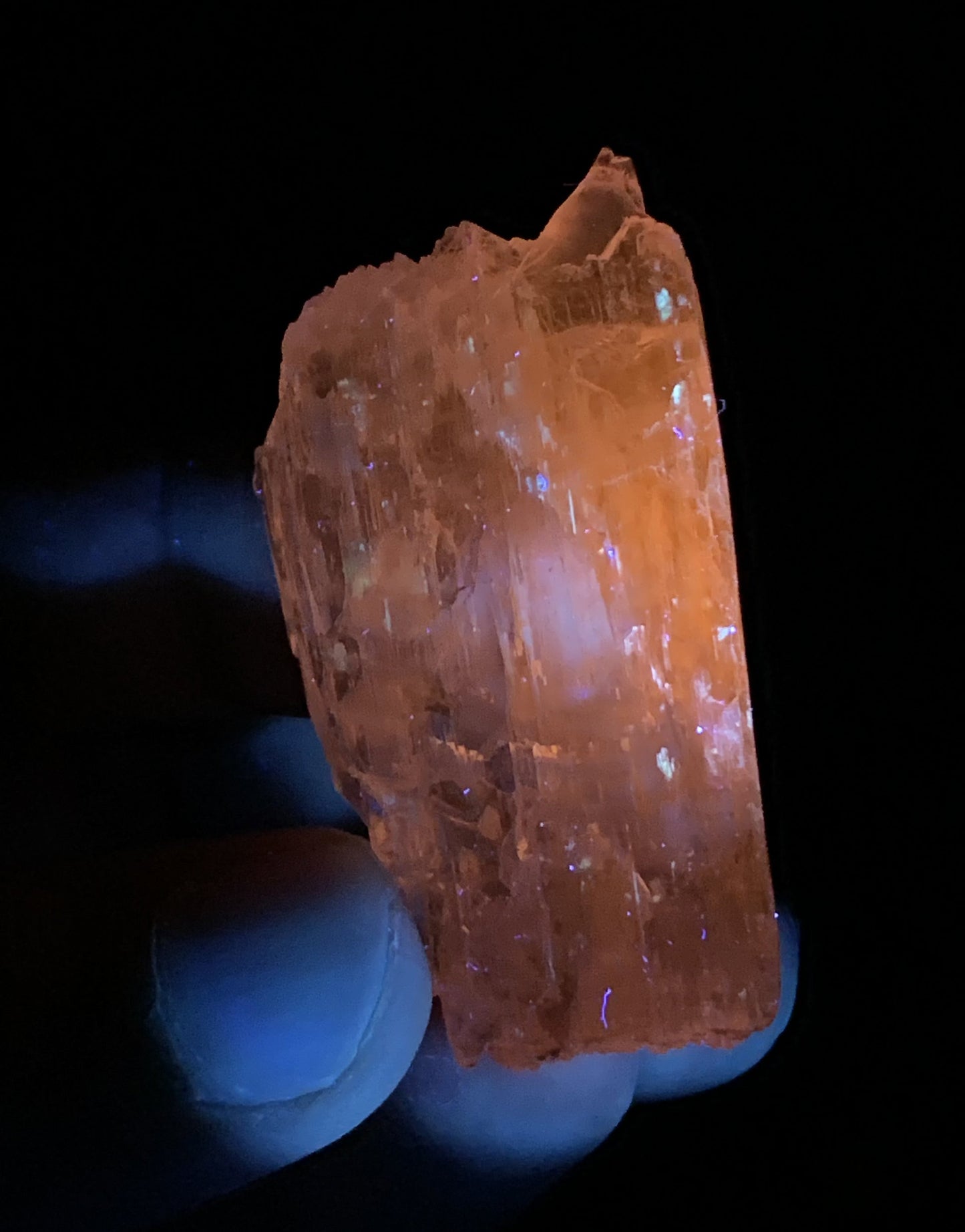 27 grams Flourescent Pink Kunzite Crystal from Afghanistan