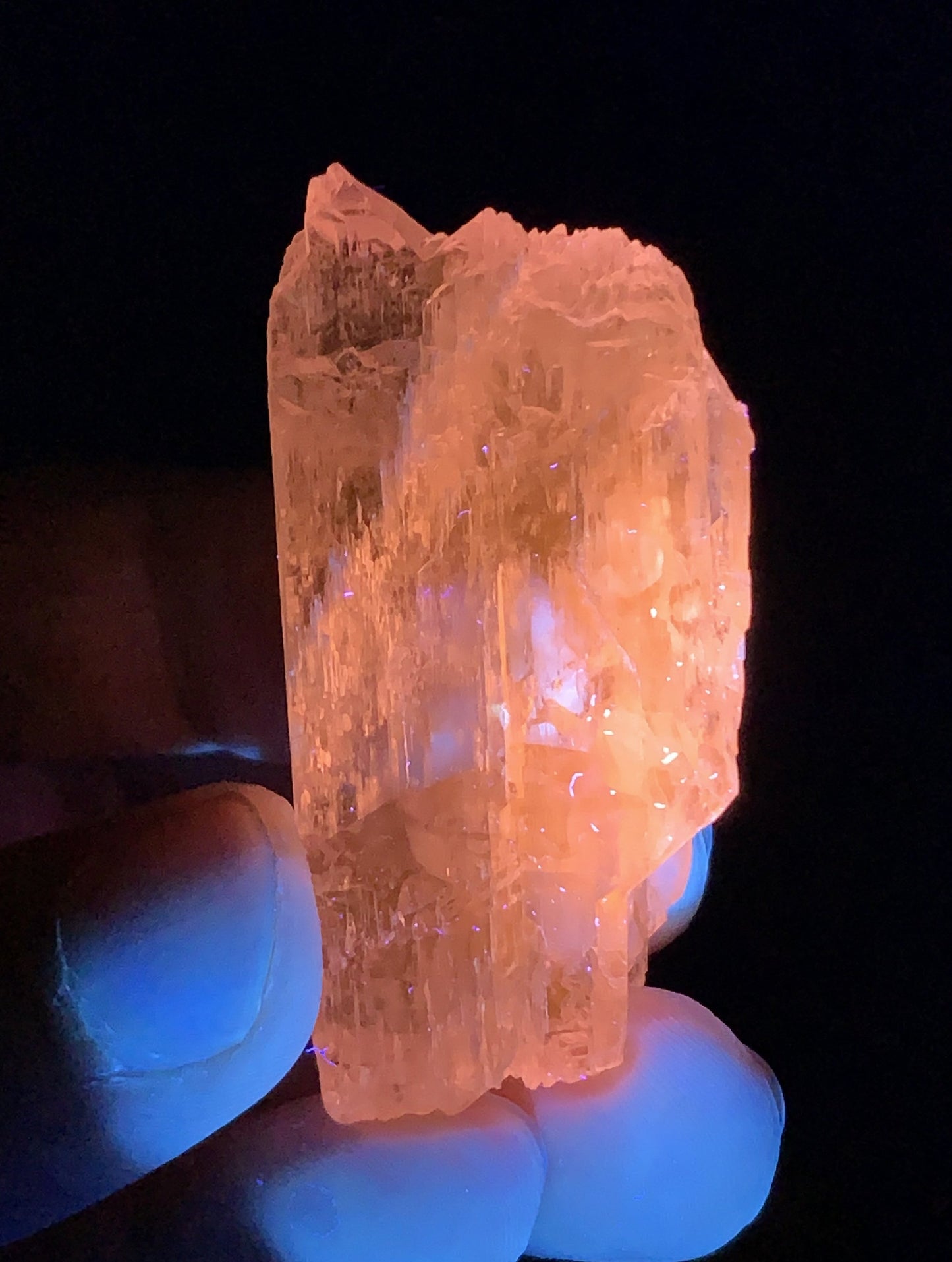 27 grams Flourescent Pink Kunzite Crystal from Afghanistan