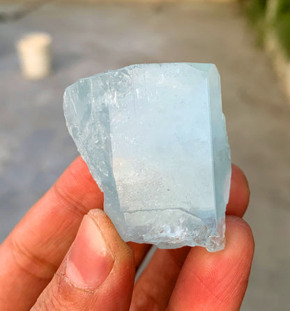 Natural Sky Blue Color Aquamarine Crystal 55 gram