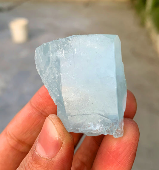 Natural Sky Blue Color Aquamarine Crystal 55 gram
