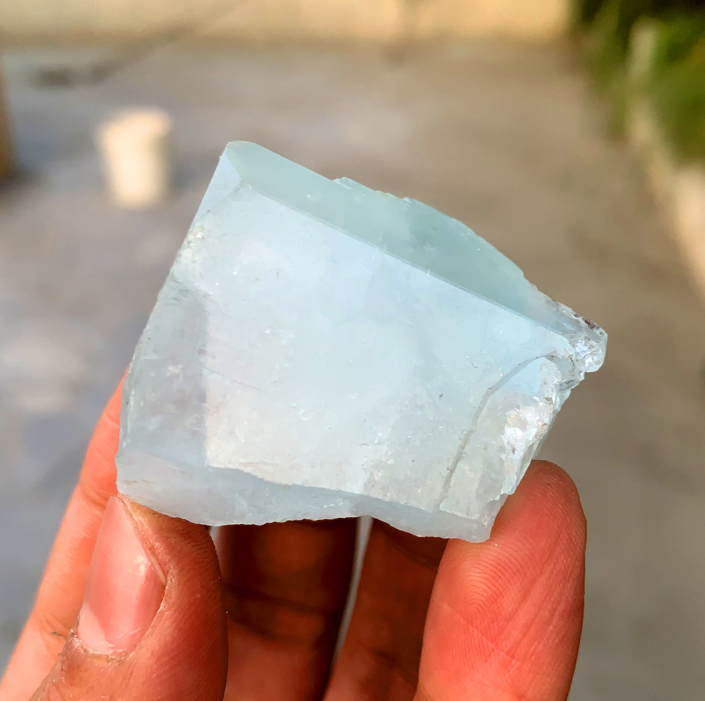 Natural Sky Blue Color Aquamarine Crystal 55 gram