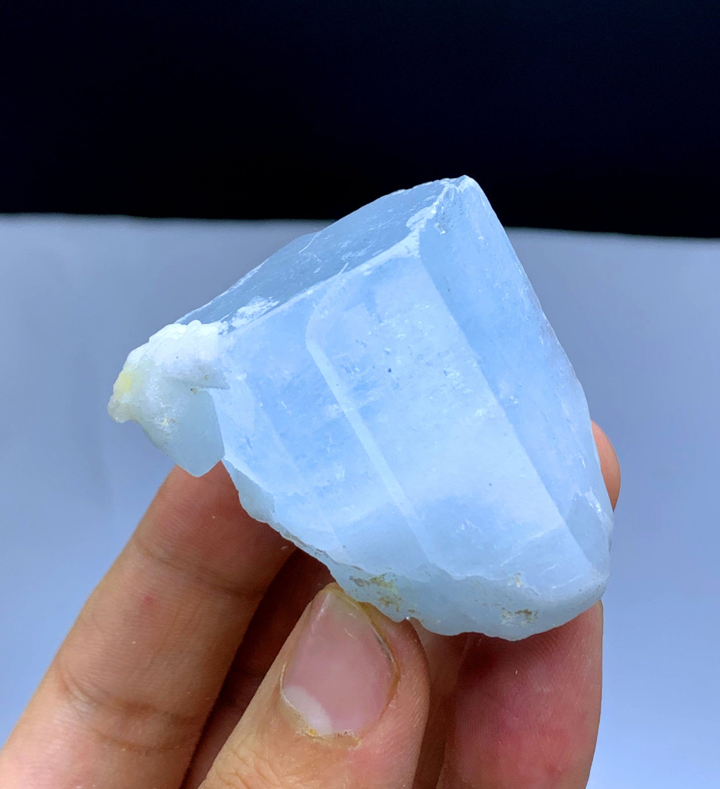 Natural Sky Blue Color Aquamarine Crystal from Nagar valley District Skardu Pakistan - 78 gram