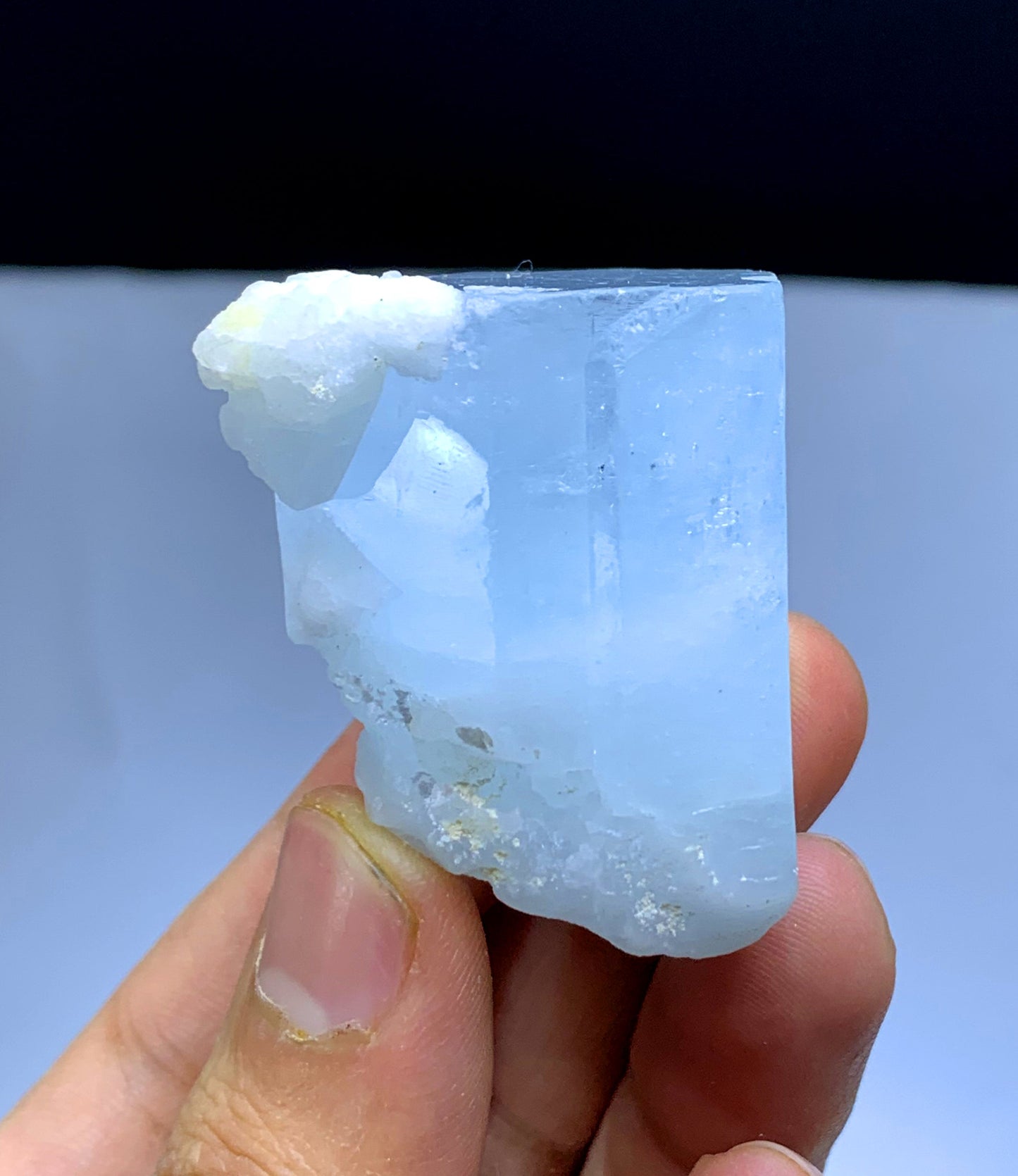 Natural Sky Blue Color Aquamarine Crystal from Nagar valley District Skardu Pakistan - 78 gram
