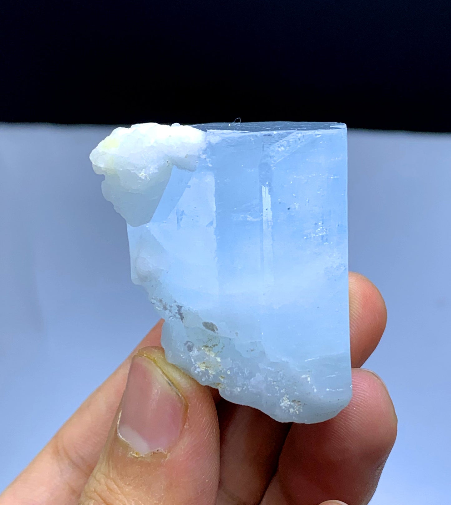 Natural Sky Blue Color Aquamarine Crystal from Nagar valley District Skardu Pakistan - 78 gram