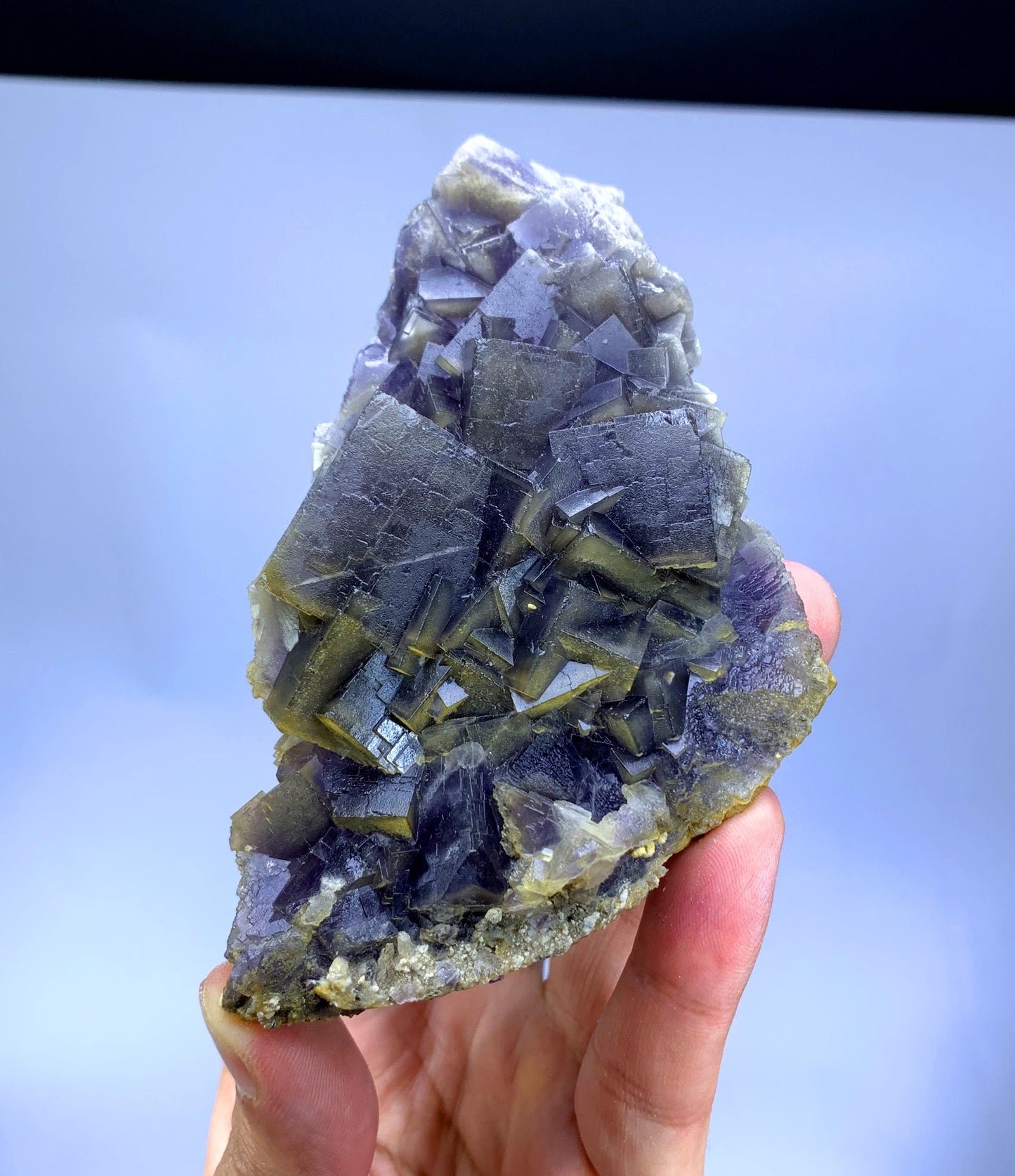 Natural Purple Phantom Fluorite Specimen - 293 gram