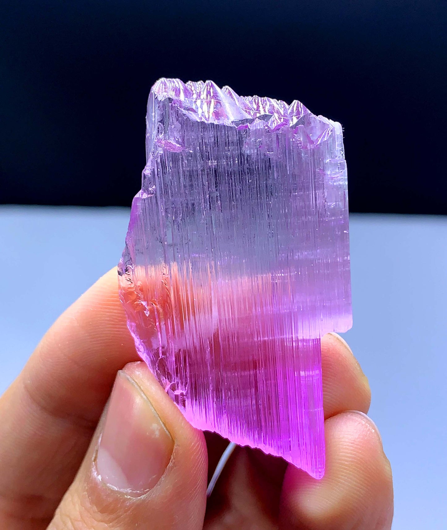 Natural Fluorescent Pink Kunzite Crystal from Afghanistan - 22 grams