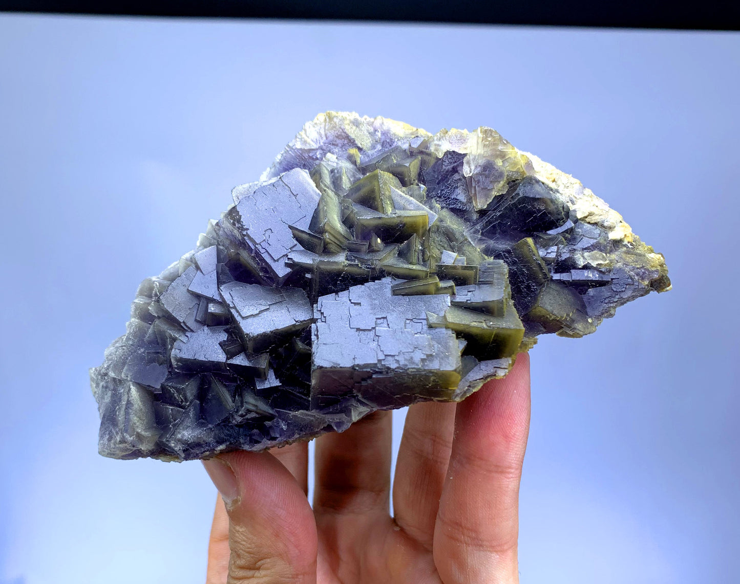 Natural Purple Phantom Fluorite Specimen - 293 gram