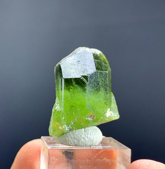 Natural Rutiliated Green Peridot Crystal From Pakistan