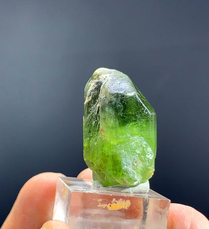 Natural Rutiliated Green Peridot Crystal From Pakistan