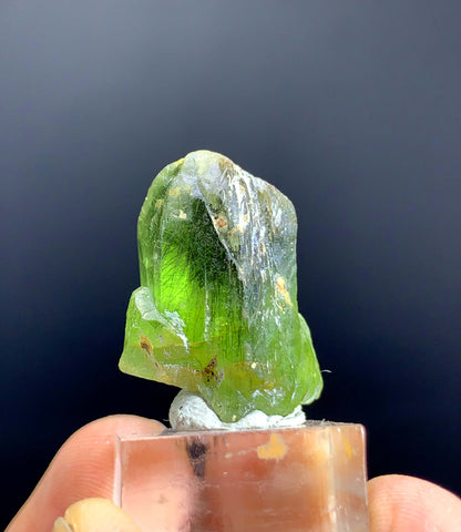 Natural Rutiliated Green Peridot Crystal From Pakistan
