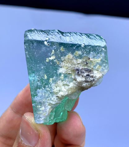 Green Hiddenite Kunzite Crystal from Afghanistan - 72 gram