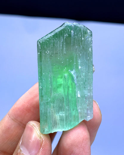 Green Hiddenite Kunzite Crystal from Afghanistan - 72 gram