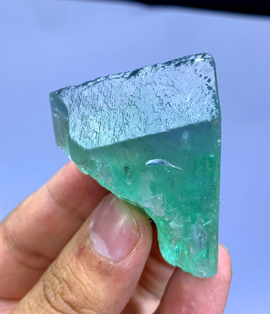 Green Hiddenite Kunzite Crystal from Afghanistan - 72 gram