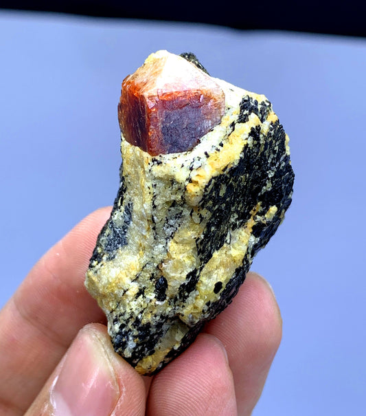 Natural Red Color Zircon on Matrix from Pakistan - 51 gram