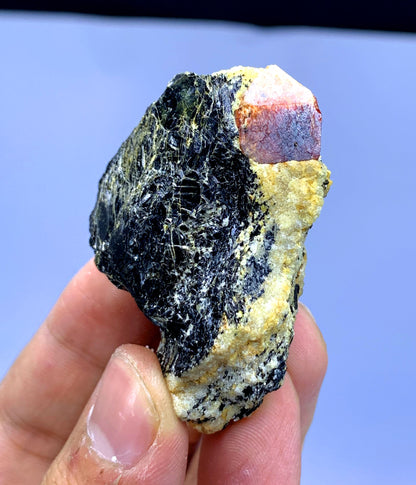 Natural Red Color Zircon on Matrix from Pakistan - 51 gram