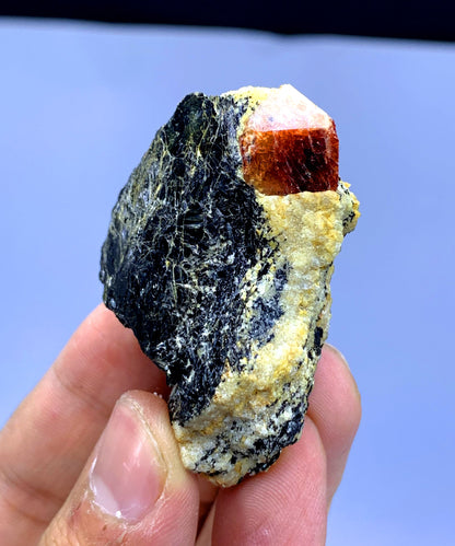 Natural Red Color Zircon on Matrix from Pakistan - 51 gram