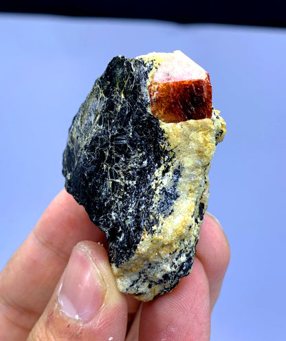 Natural Red Color Zircon on Matrix from Pakistan - 51 gram