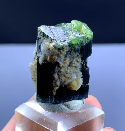 Natural Green Cap Tourmaline Crystal from Pakistan - 112 carat