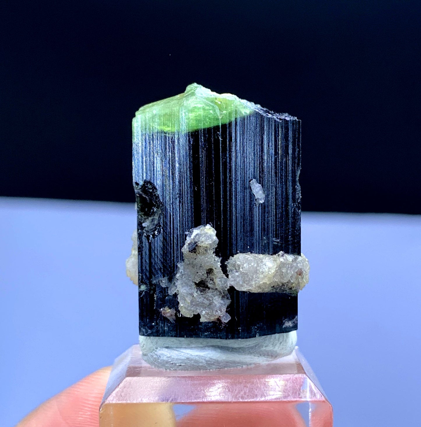 Natural Green Cap Tourmaline Crystal from Pakistan - 112 carat