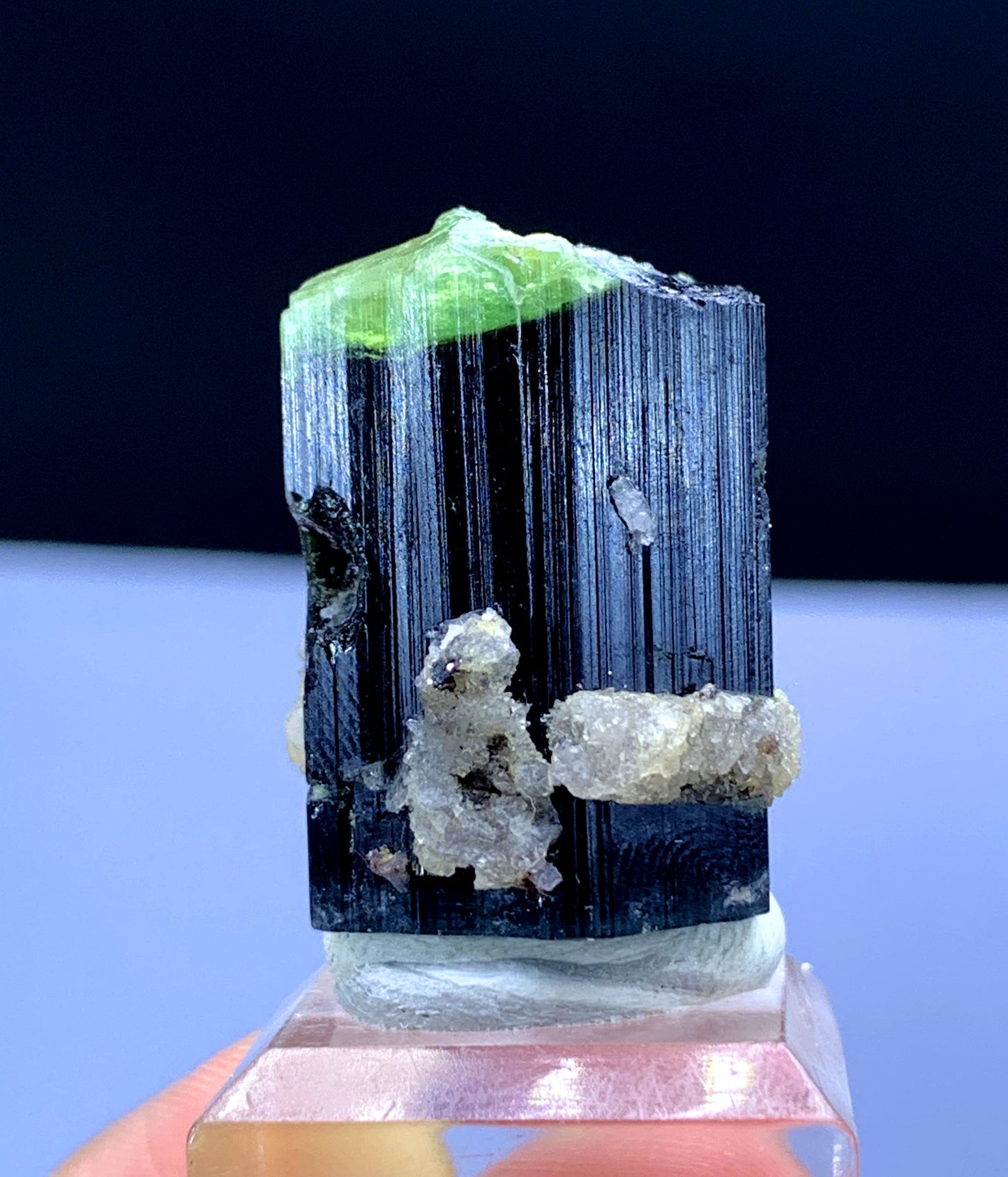 Natural Green Cap Tourmaline Crystal from Pakistan - 112 carat
