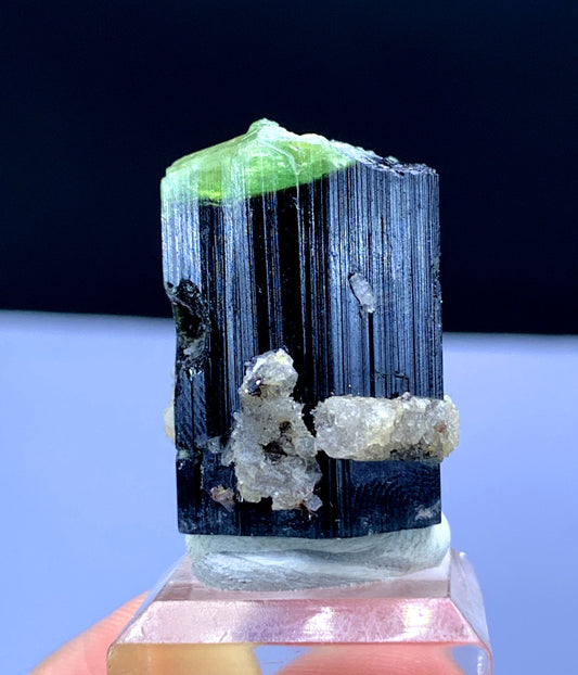 Natural Green Cap Tourmaline Crystal from Pakistan - 112 carat