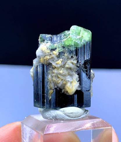 Natural Green Cap Tourmaline Crystal from Pakistan - 112 carat