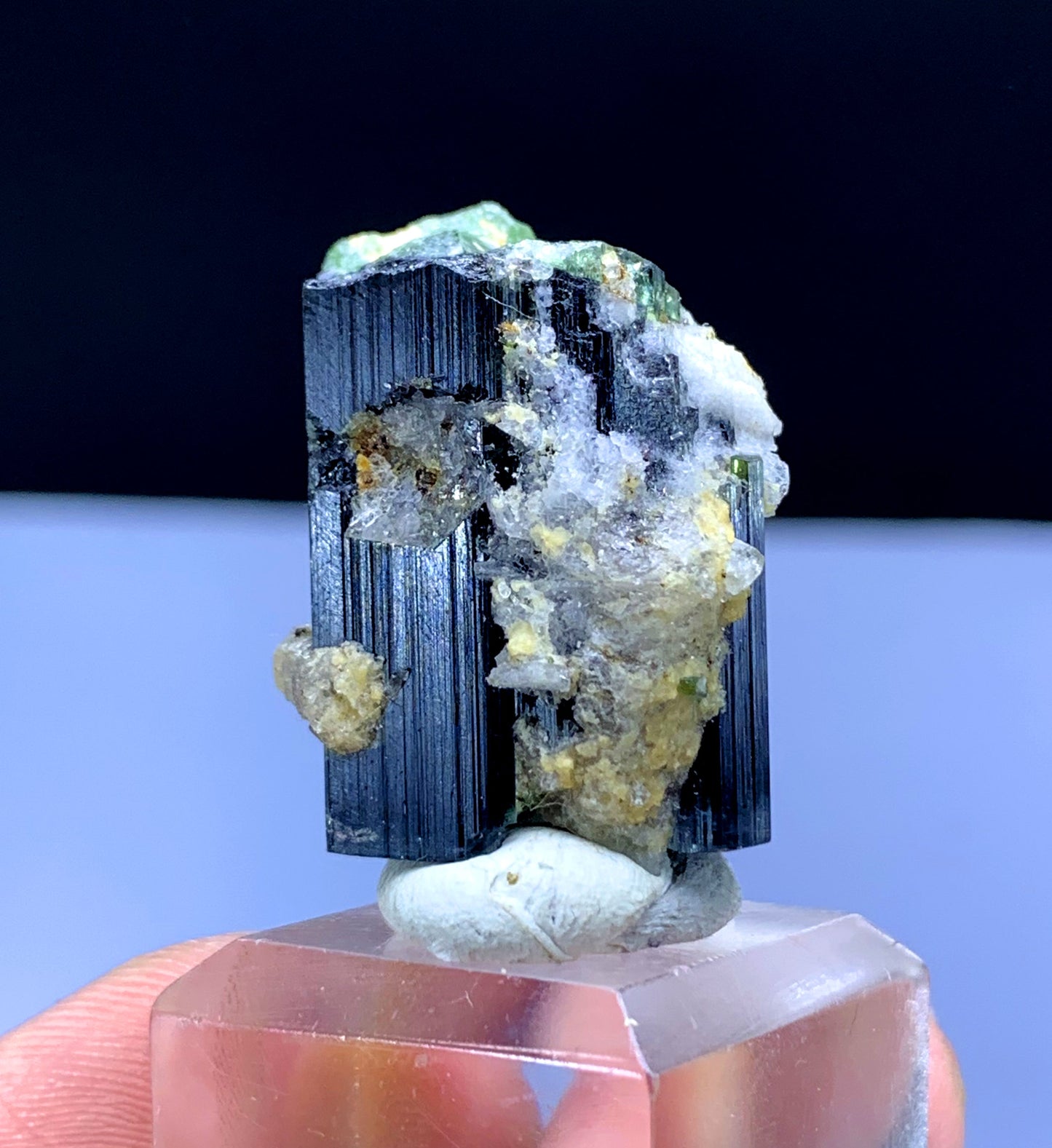 Natural Green Cap Tourmaline Crystal from Pakistan - 112 carat
