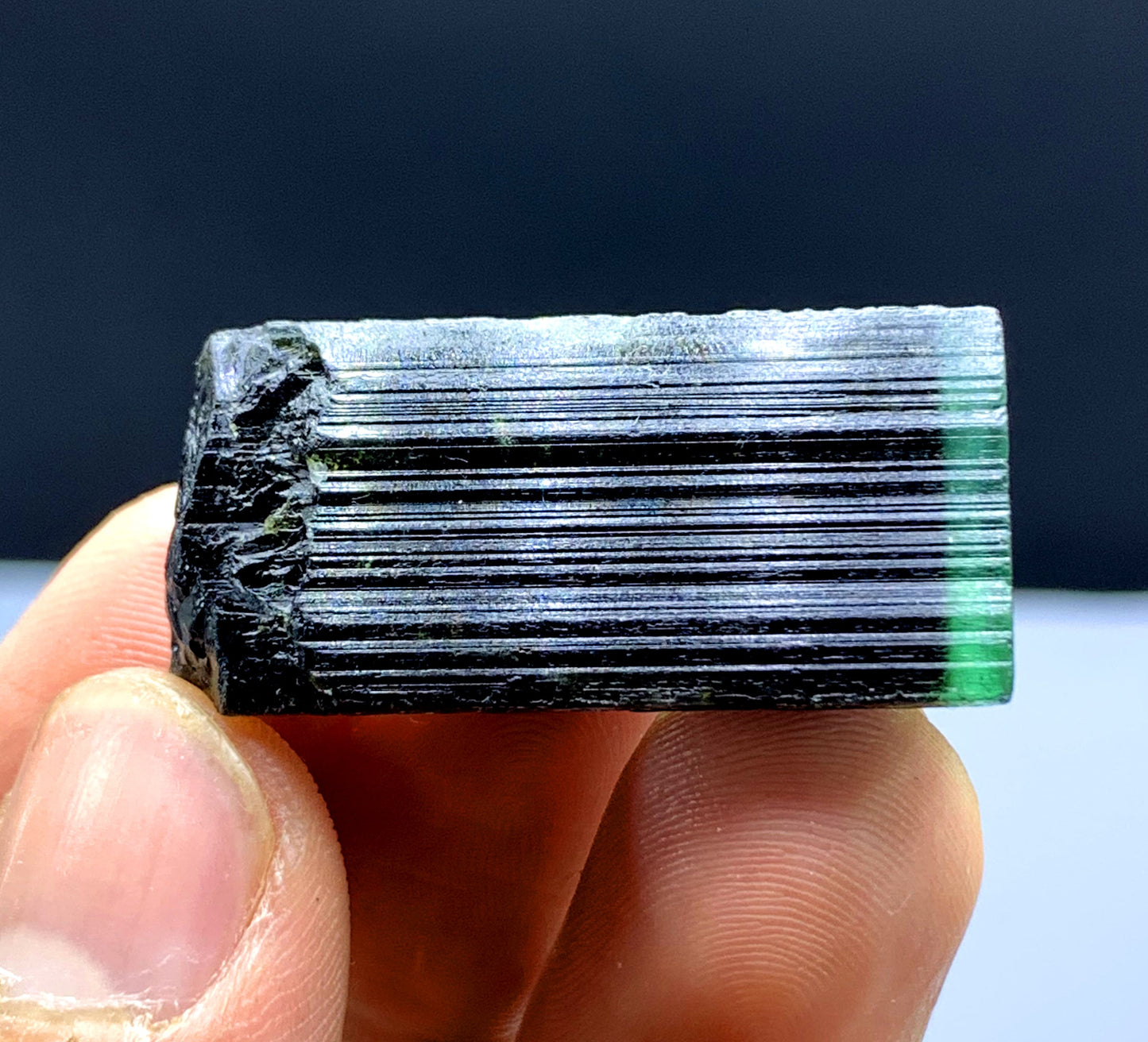 Terminated Green Cap Tourmaline from Pakistan - 76.20 carat