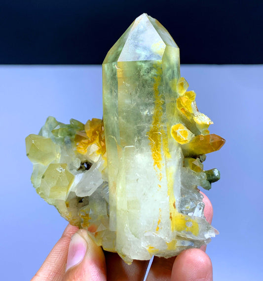 Natural Chlorine Quartz Crystals Cluster From Pakistan - 125 Gram